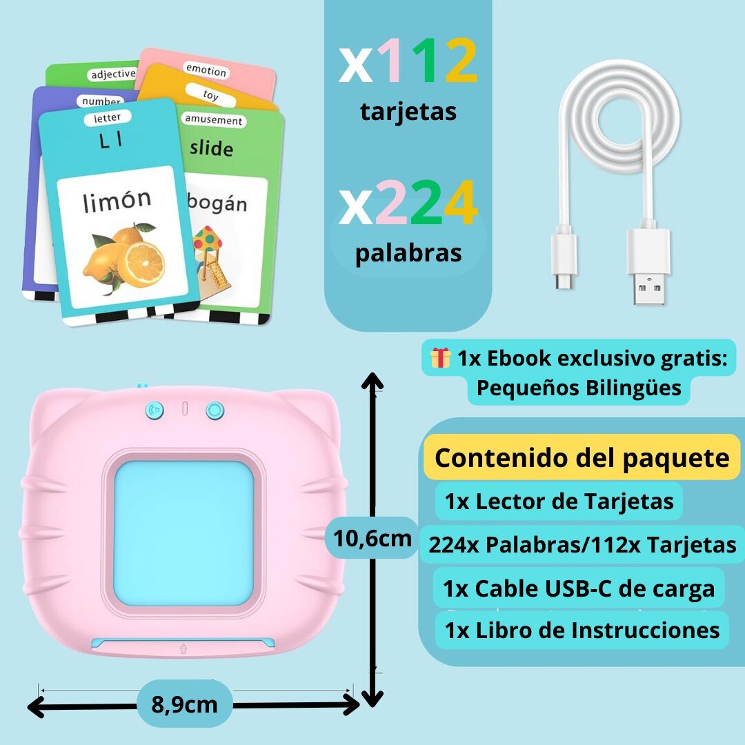 Tarjetas APRENDIZAJE DIVERTIDO™ Bilingües en Español e Inglés