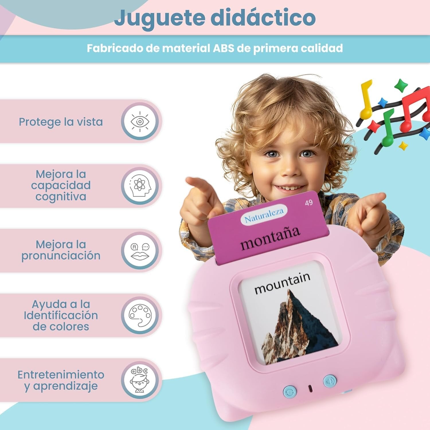 Tarjetas APRENDIZAJE DIVERTIDO™ Bilingües en Español e Inglés